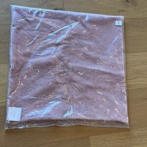 NWT Pottery Barn Lucia chenille pink blush pillow cover 22” NWT